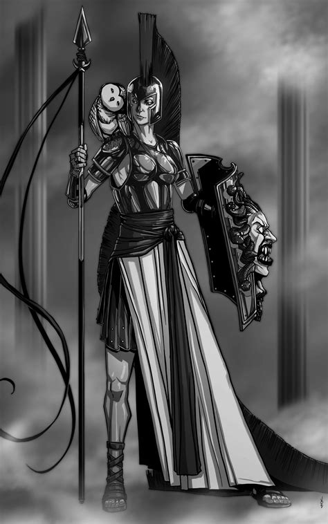 Athena Goddess Of Wisdom And Combat By Hypergojira On Deviantart