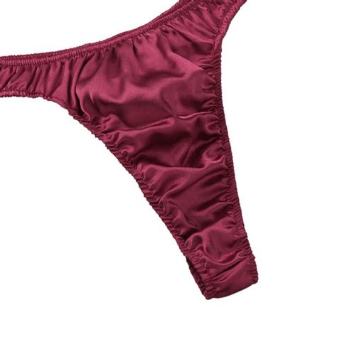 Mens Lingerie Satin Ruffled Bikini Thong Underwear Stretchy Panties Brief Ebay
