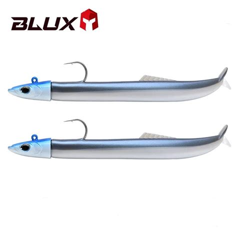 BLUX FLASH SAND EEL 14G 27G Weiche Angeln Locken Schwanz Jig Kopf Haken