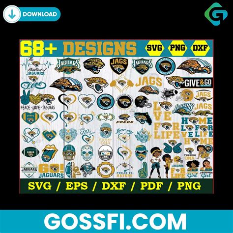 50 Designs Jacksonville Jaguars Svg Bundle Gossfi