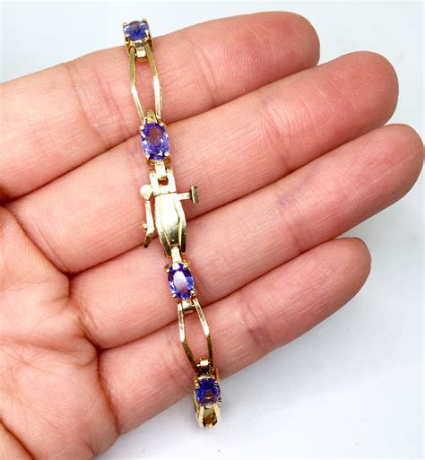 tanzanite gold bracelet