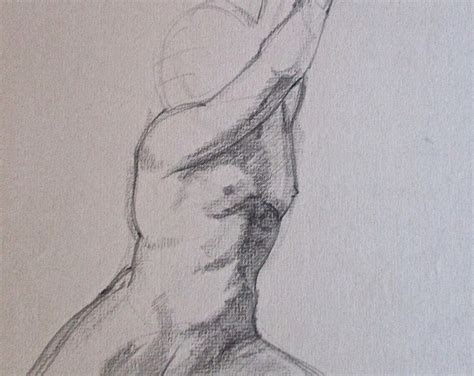 Dance Figure Drawing Black And White Abstract Charcoal Nude Sketch Print From Original Art By