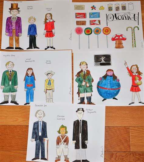 Willy Wonka Charlie and the Chocolate Factory Printable Characters