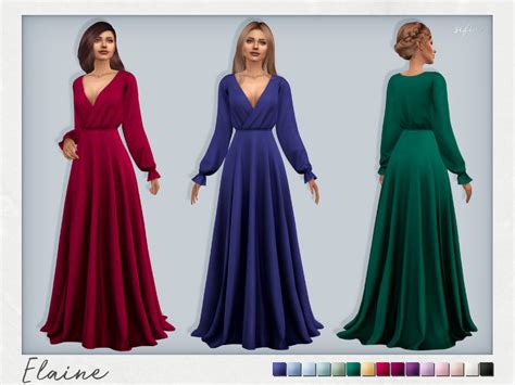 Sifix S Elaine Dress In Sims Dresses Dresses Gowns