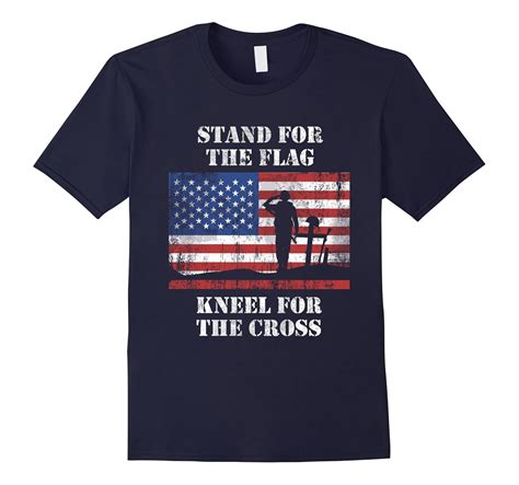 I Stand For The Flag And Kneel For The Cross T Shirt Art Artvinatee