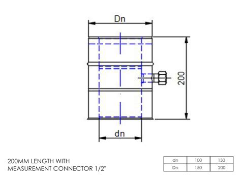 Gf Length With Measurement Connector 5 Inch Mb Flue And Ducting