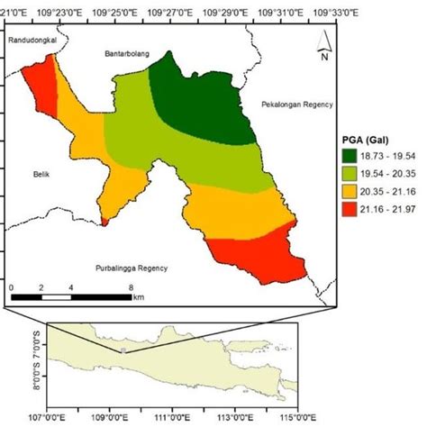 Peak Ground Acceleration Pga Distribution Map Download Scientific Diagram