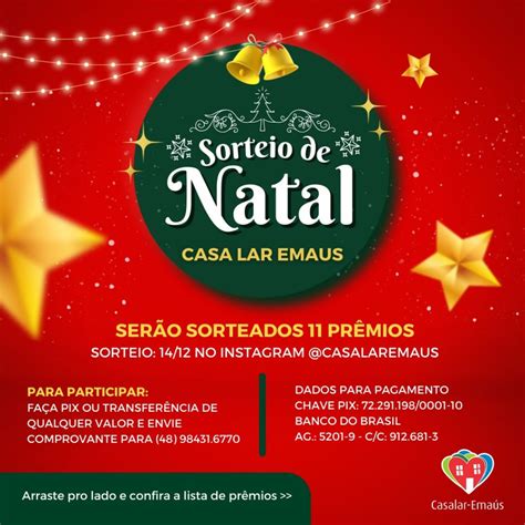 Ent O Natal Participe Do Nosso Sorteio Casa Lar Emaus