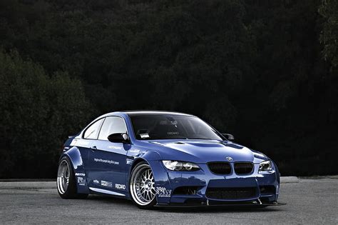 Hd Wallpaper Bmw M E Blue Body Kit Wallpaper Flare