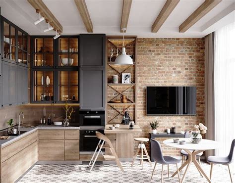 Pin by solomiia vorobets on Кухня | Modern kitchen design, Loft kitchen ...