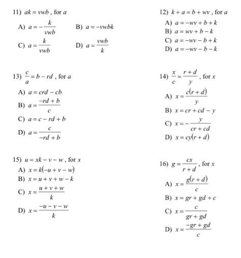 Solved Date Solving Literal Equations Solve Each Equation Chegg