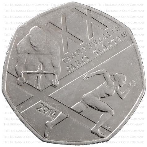 2014 Commonwealth Games Circulated Uk 50p Coin