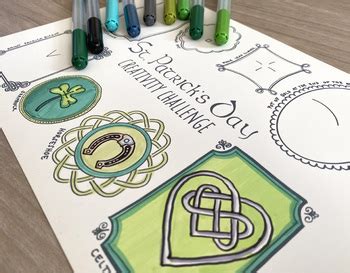 St. Patrick's Day Creativity Challenge - Drawing Worksheet by DesignEduArt