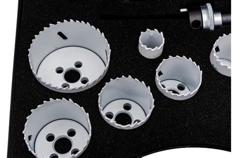 Набор биметаллических коронок (10 пр, 22-76 мм, М3) для электрика D.BOR ...