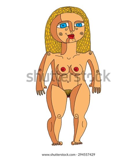 Hand Drawn Vector Illustration Nude Woman Stock Vector Royalty Free 294557429 Shutterstock