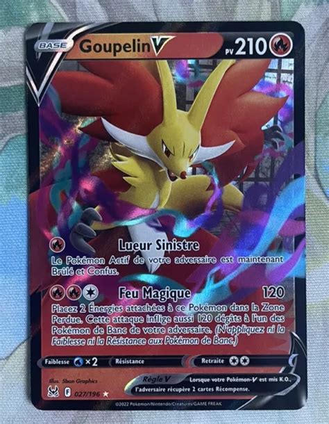 CARTE POKÉMON EB11 Origines Perdues Goupelin V 027 196 EUR 1 50