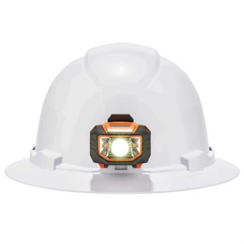 Class E Full Brim Hard Hat + LED Light with Ratchet Suspension | Ergodyne