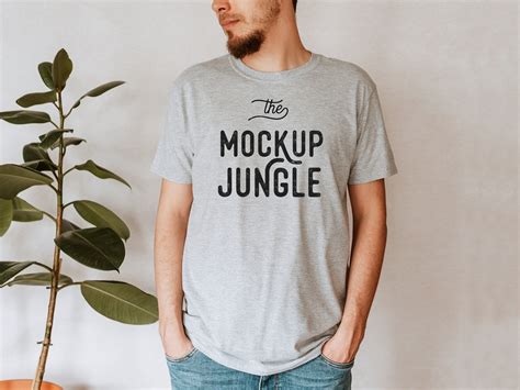 Gildan 64000 Sport Grey Mockup Man Gildan T Shirt Mockup Etsy