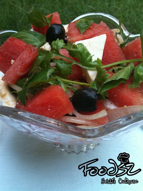 Foodsz: Watermelon, Feta cheese and Olive Salad