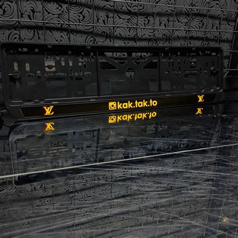 Номерная рамка с LED вставкой — Hyundai Solaris (1G), 1,6 л, 2015 года ...