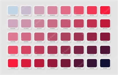 Pantone Pink Color Chart