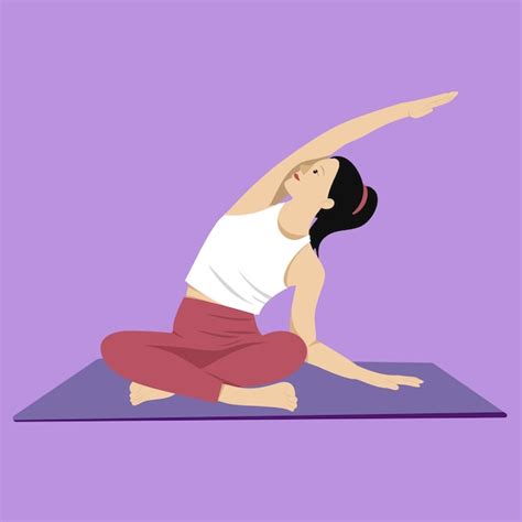 premium vector yoga pose seated side stretch