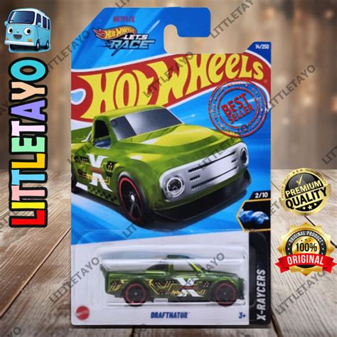 Jual Hot Wheels Draftnator Hijau X Raycers Pickup Balap Race Shopee Indonesia