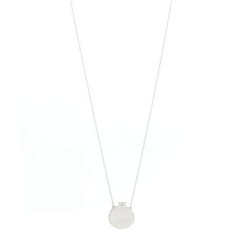 TIFFANY Sterling Silver Elsa Peretti Bottle Pendant Necklace 1233987 ...