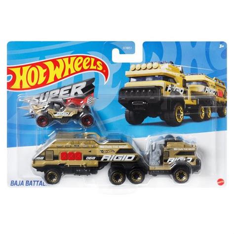 Caminh O De Transporte Hot Wheels Carrinho Baja Battalion Super Rigs Mattel