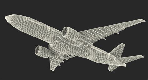 Boeing 777 200ER Emirates Airlines 3D Modell 3D Modell 129 C4d Max