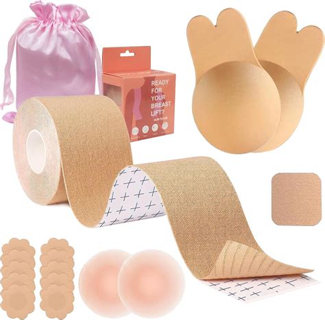 Yfcvip Klebe Bh Push Up Kit Wiederverwendbare Waschbare Br Ste Boob Mit Ultrad Nne Paar