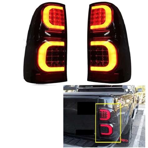 HILUX VIGO 2012 2015 SMOKE LED STOP DIZAYN B On Tuning