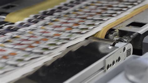 printing press paper hd  stock video footage