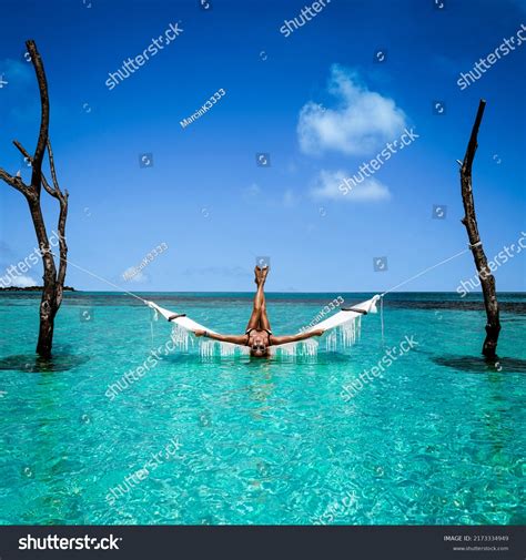Beautiful Sexy Tanned Woman White Bikini Stock Photo Shutterstock