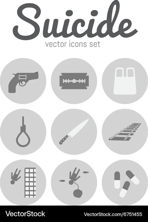 Methods suicide Royalty Free Vector Image - VectorStock