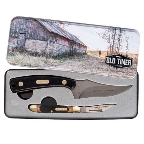 OLD TIMER SHARPFINGER & CANOE KNIFE COMBO WITH GIFT TIN - Camofire ...