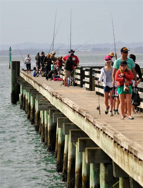 Fishing Off Cornwallis Wharf Auckland New Zealand