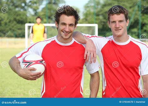 Friends Playing Football Stock Photo Image Of Mate Goal 37034570