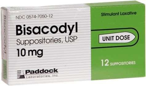 Bisacodyl Suppositories Usp 10 Mg 12 Each Pack Of 3