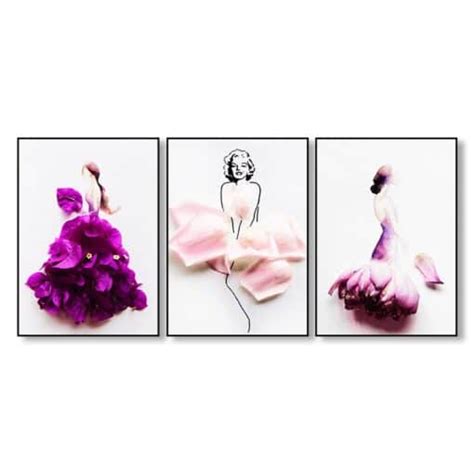 Girls In Beautiful 3d Flower Dress Modern Wall Art Painting Canvaspaintart