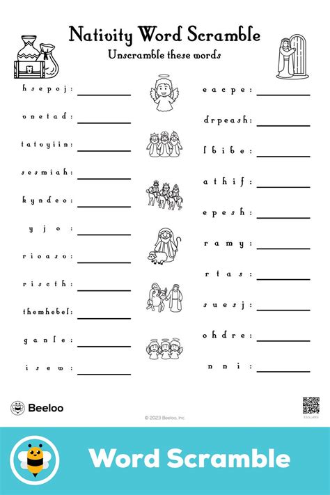 Nativity Word Scramble