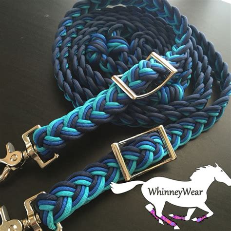 Blue Hue Ombré Braided Reins Horse Reining Horse