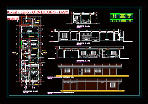 Proje Sitesi Konut Depo Autocad Projesi