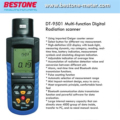 multi function digital radiation scanner nuclear radiation detector dt