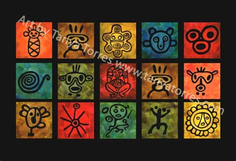 Items Similar To Taíno Symbols Large Matted Print On Etsy