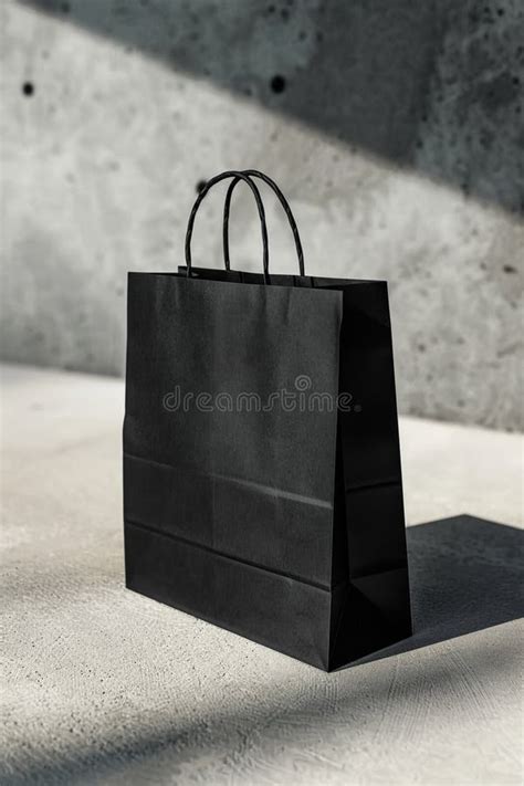 Black Paper Bag Mockup Stock Illustration Illustration Of Presentation
