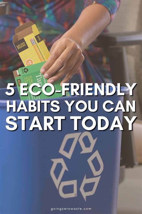 5 Eco-Friendly Habits for a Sustainable Lifestyle - Going Zero Waste 