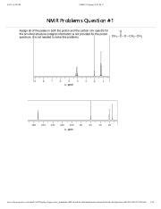 NMR Spectroscopy Practice Problems CHM 233 Spring 2023 Course Hero