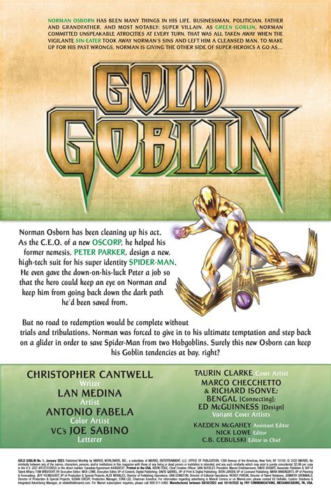 Marvel’s Green Goblin Is Reborn as Gold Goblin in a First Look
