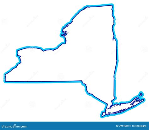 Outline Of New York State Royalty Free Stock Photos Image 3914668